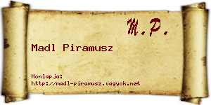 Madl Piramusz névjegykártya